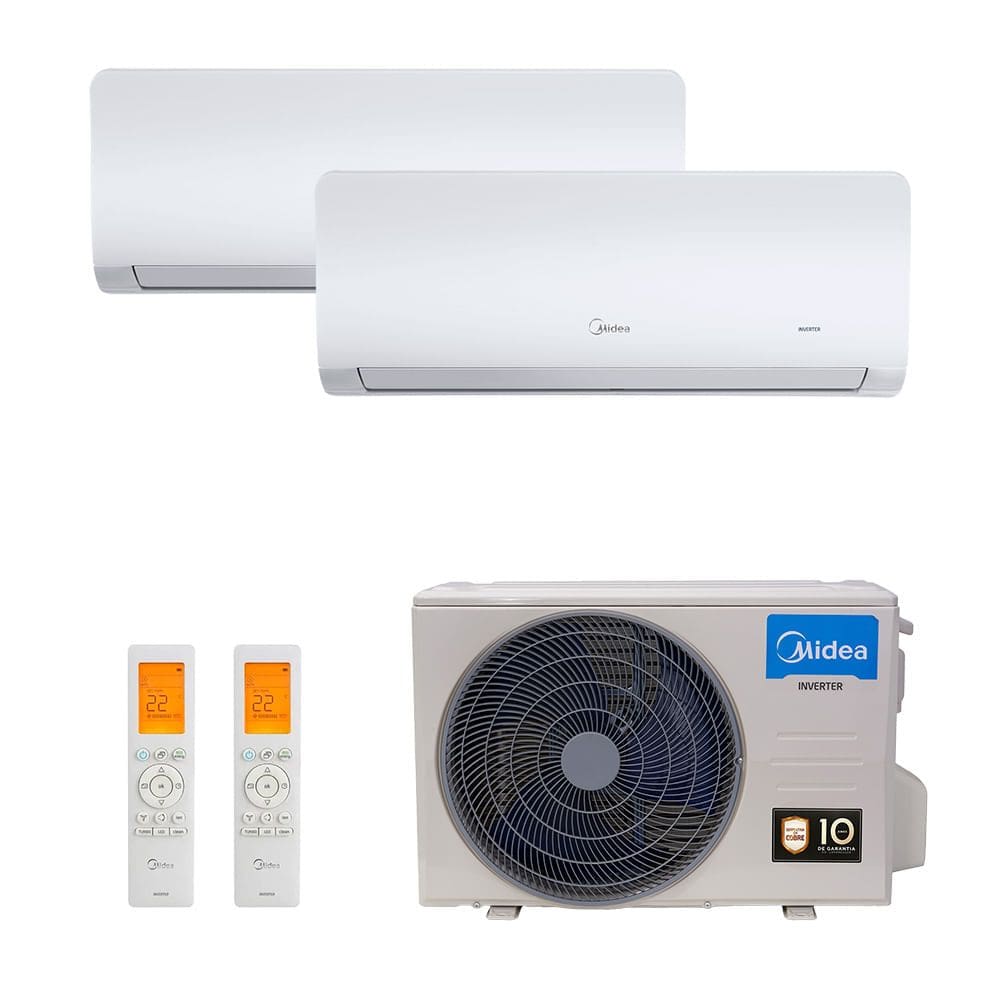 Ar Condicionado Multi Split Midea Inverter Free Match 36.000 Btus ( 2x Hi Wall 18.000) Quente e Frio 220v