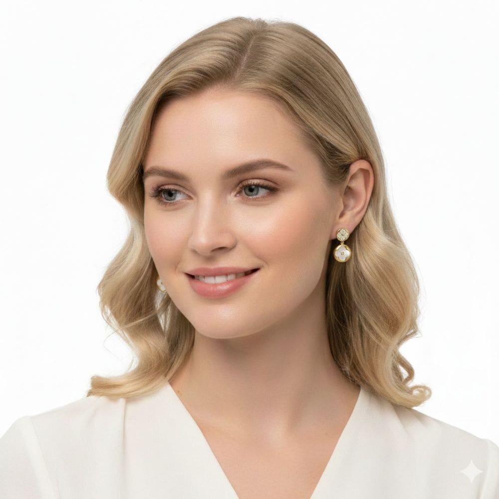 Brinco Feminino Banhado a Ouro Semi Jóia Juliana Prado 38891