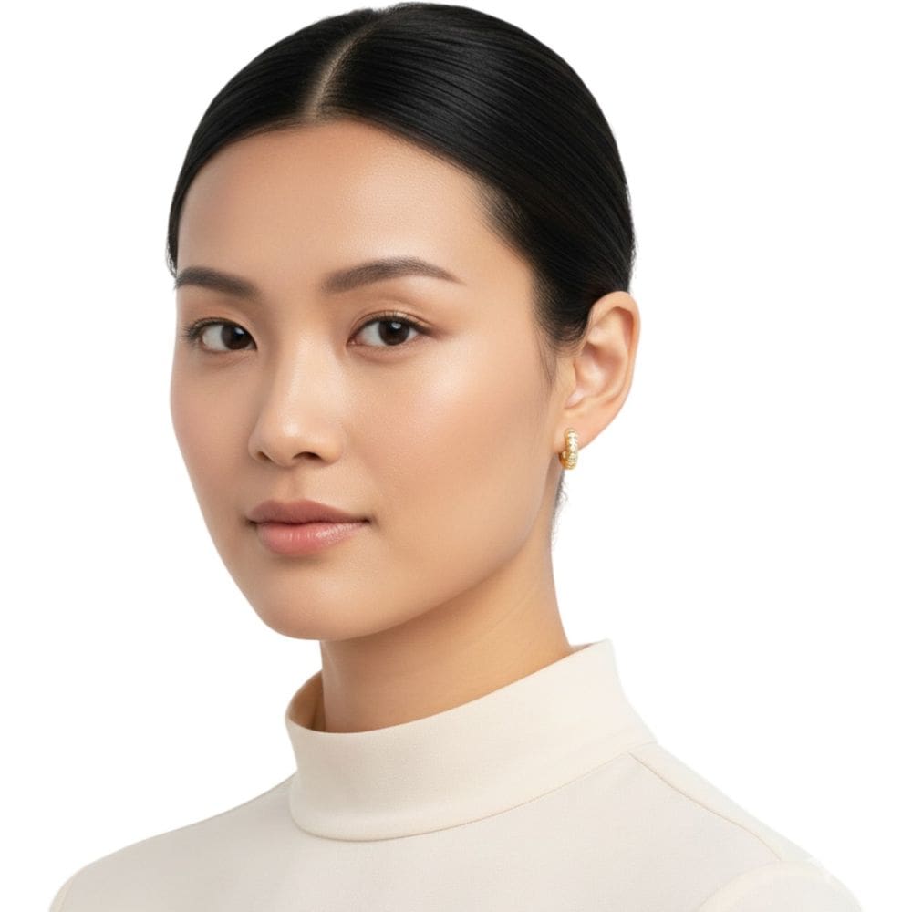 Brinco Feminino Argola Banhado a Ouro Semi Jóia Juliana Prado 38985