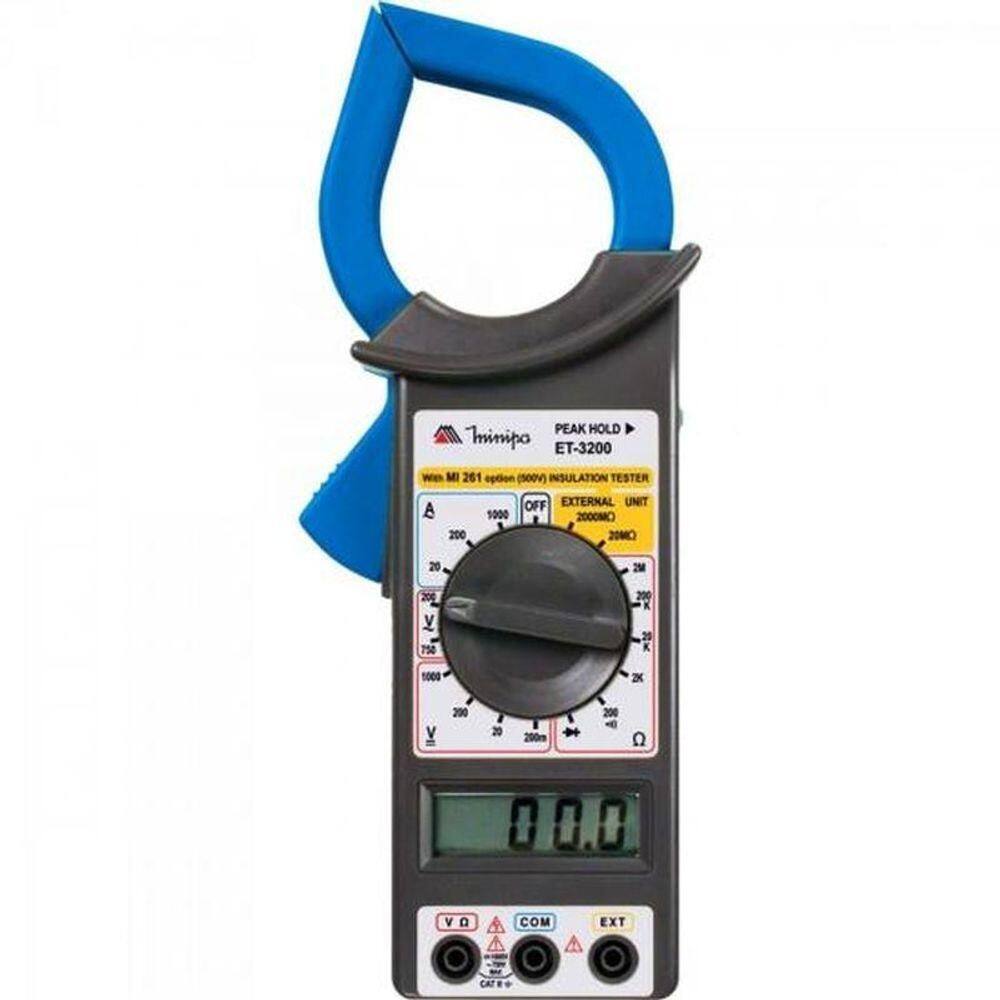 Alicate Amperímetro Digital Et-3200 Azul-preto Minipa