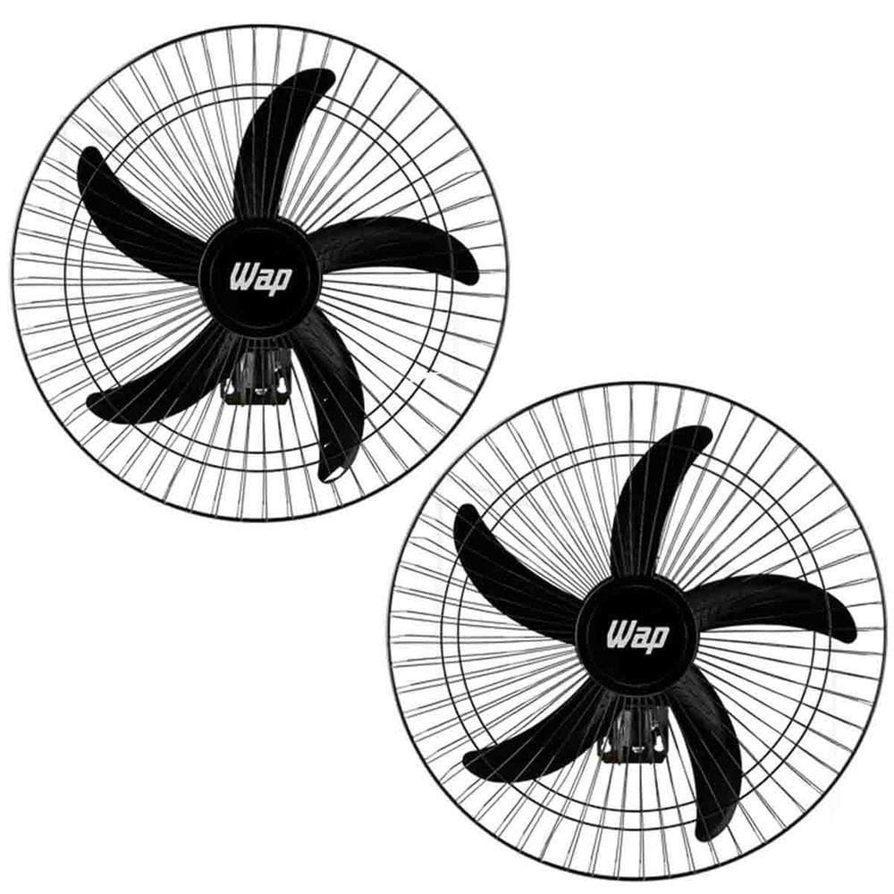 Kit 2 Ventilador De Parede Wap Rajada Pro60 Turbo 5 Pás Bivolt