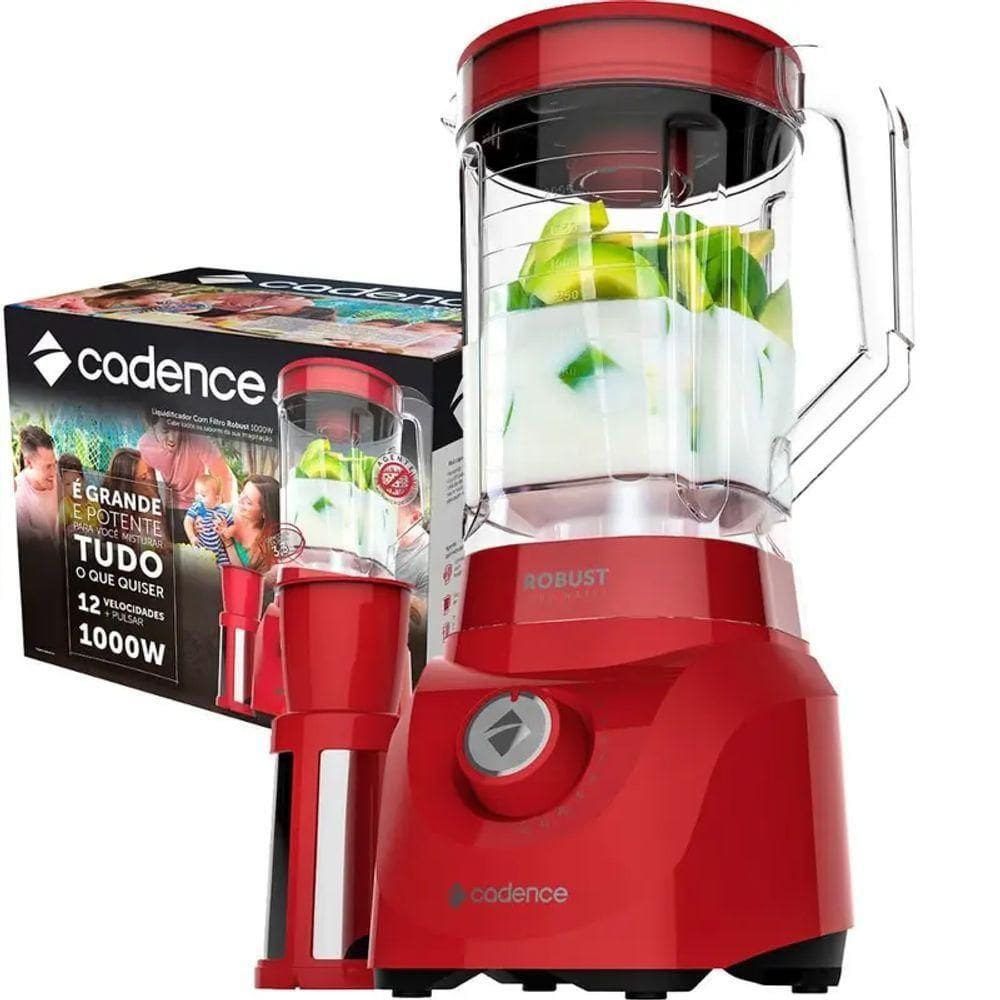 Liquidificador Cadence 1000W 3,3l Robust Liq4 C-garantia Vermelho 110V