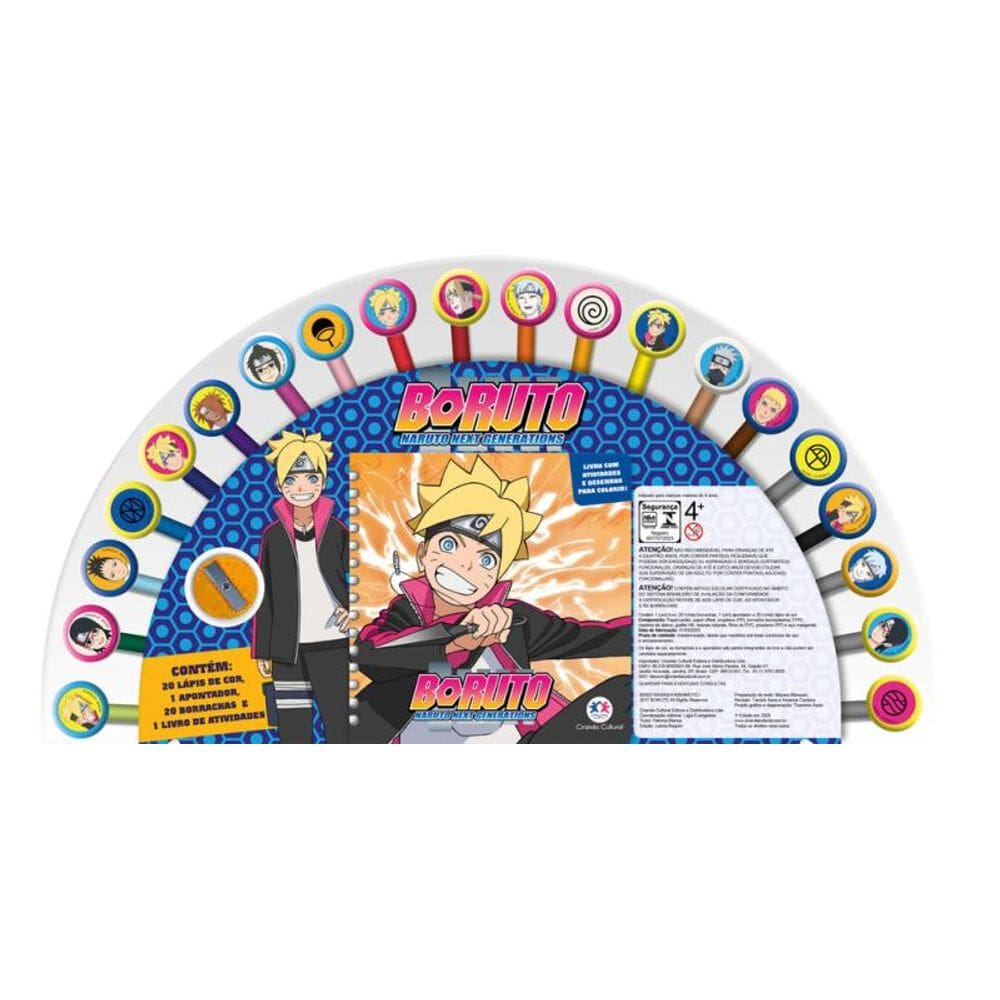 MP - Boruto   Livro com atividades e desenhos