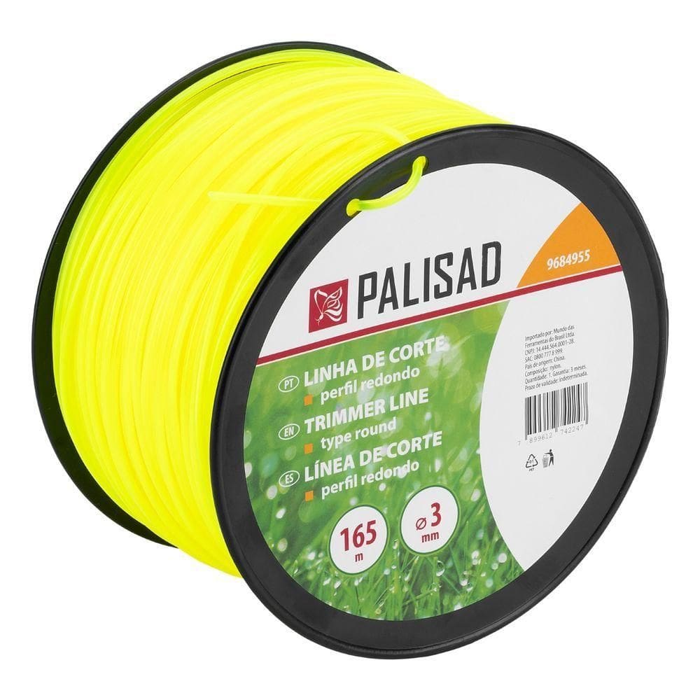 Fio Nylon Roçadeira Redondo 3mm 165m Palisad