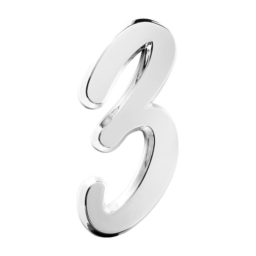 Número Residencial Para Casa 3 Espelhado 3D 22Cm