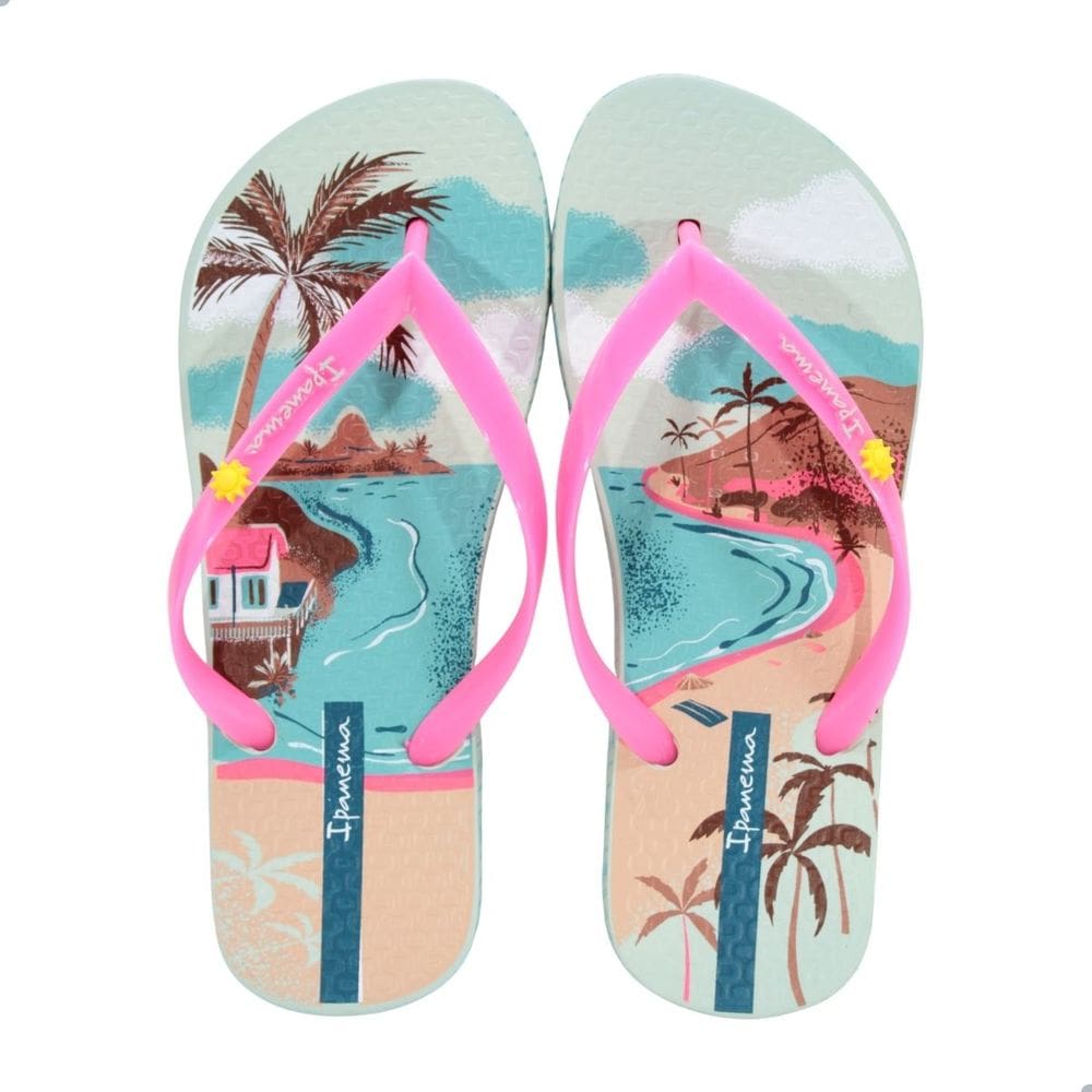 Chinelo Ipanema Sem Igual Verde/Rosa/Azul