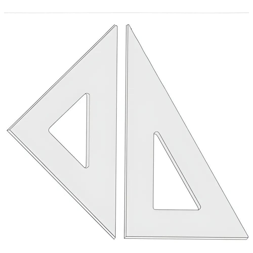 Esquadros Desenho Técnico 32Cm Fenix - Precisão