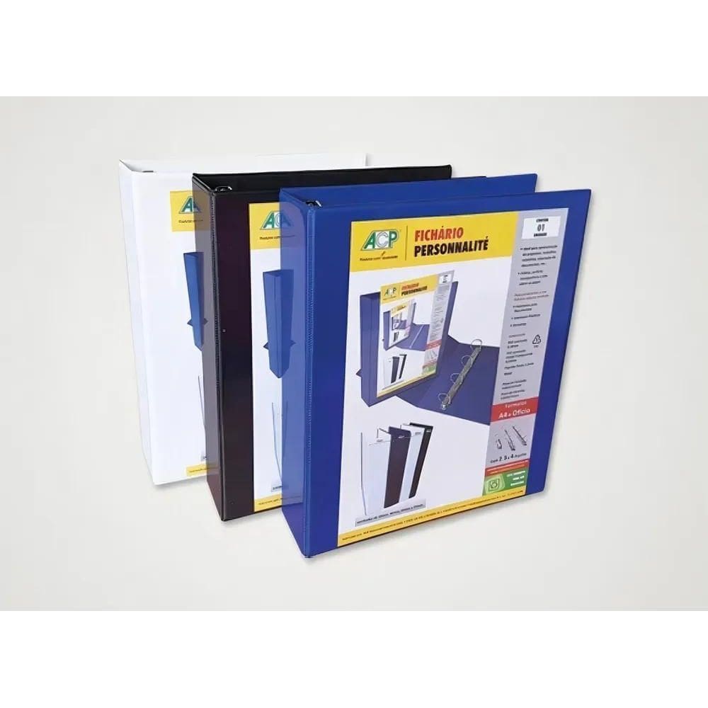 Fichário Universitário Acp 4 Argolas 75Mm Ofício Personalizá
