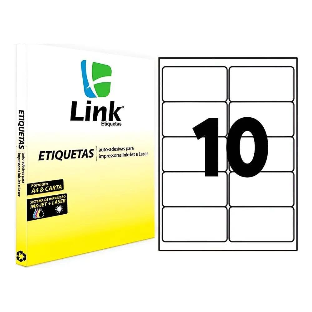 Etiqueta A4 99X55Mm 1000 Unid. Para Laser Inkjet