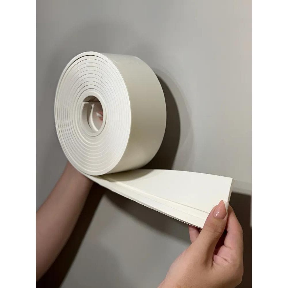 Rodateto Eva Branco Frisado 7Cm Autocolante 5M