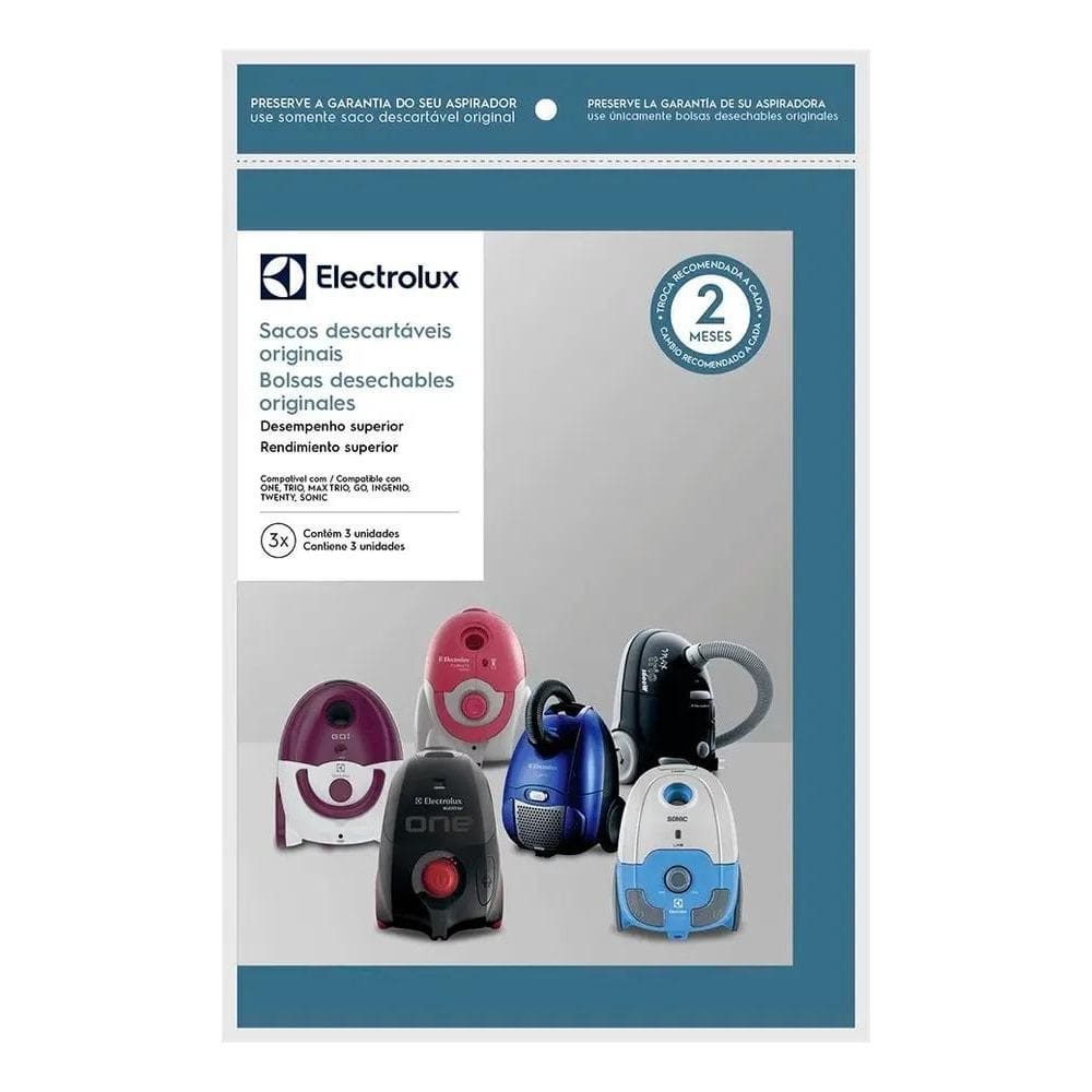 Sacos Aspirador Electrolux Max Trio Go One - 3 Un