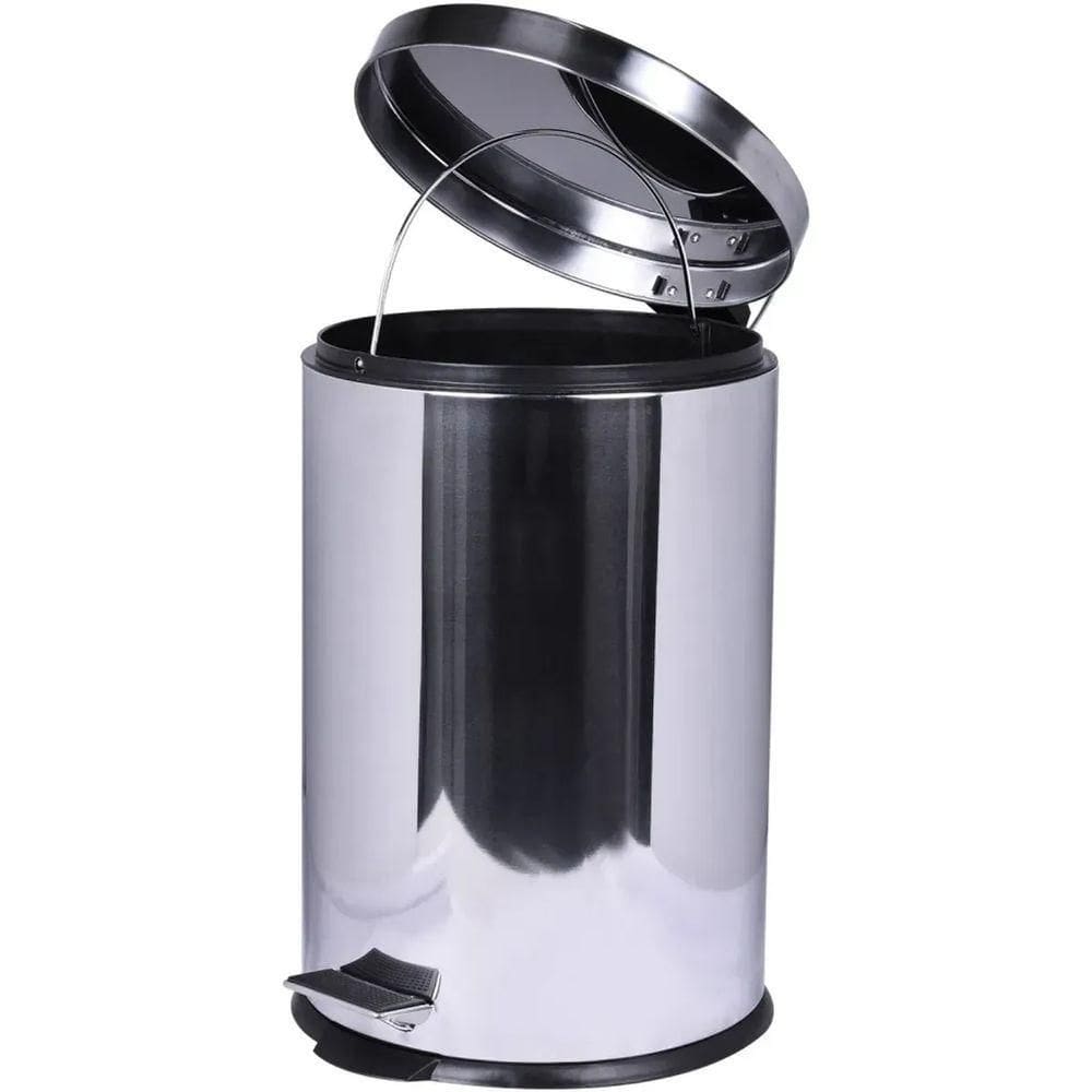 Lixeira Redonda 20 Litros Aço Inox Com Pedal Kala