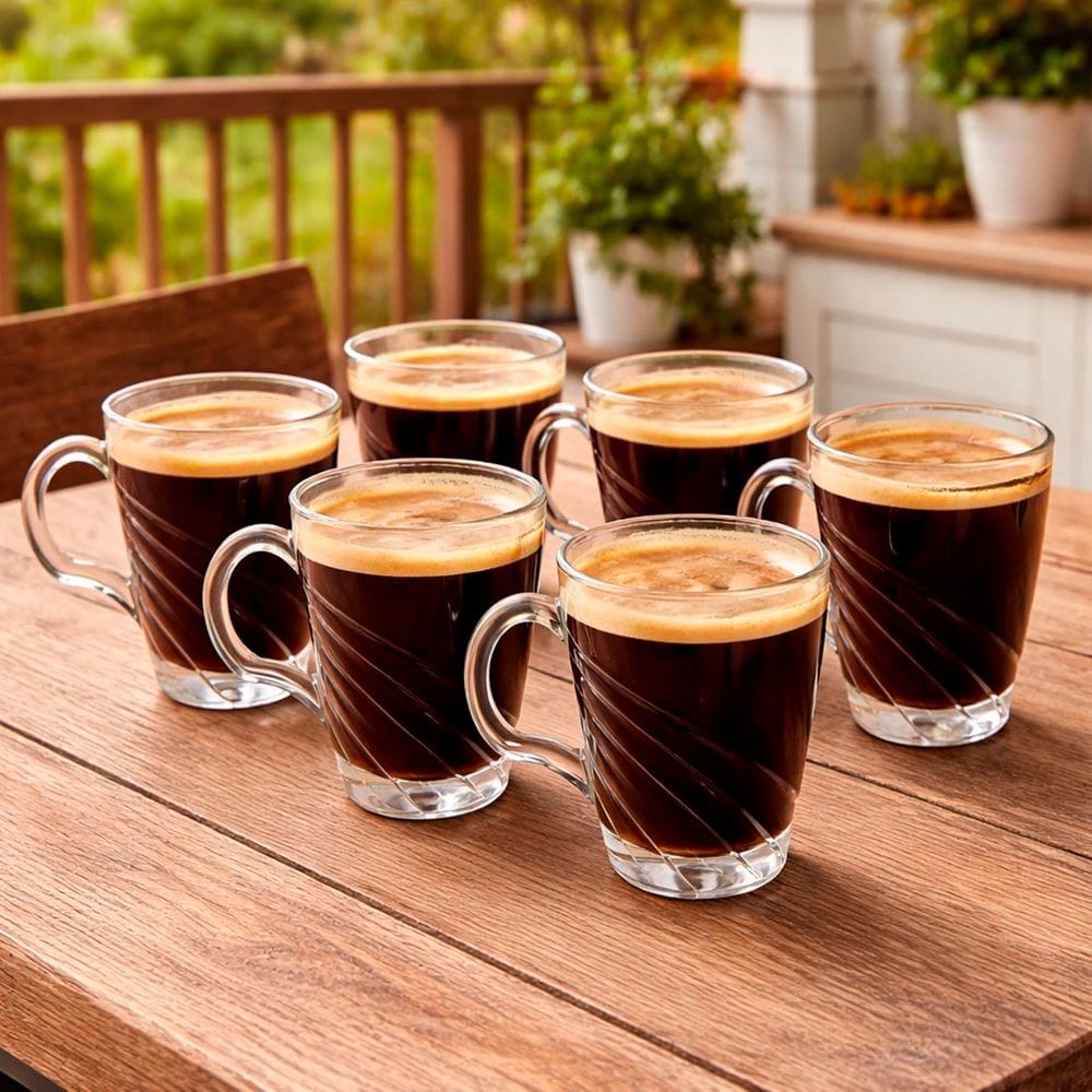 Canecas Copo Chocolate Xícara Chá Café Vidro 230ml Kit 10pçs