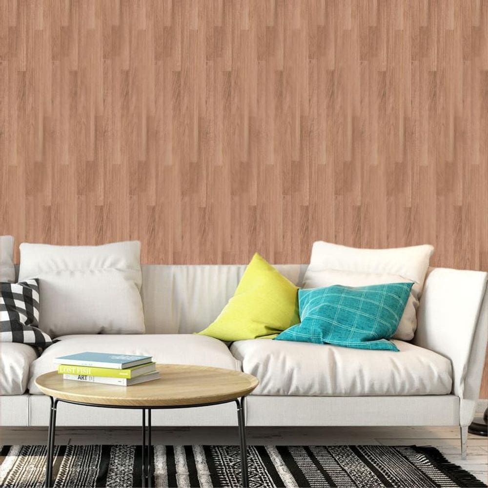 Papel De Parede Madeira Lâmina Cedro Autocolante Sala Quarto