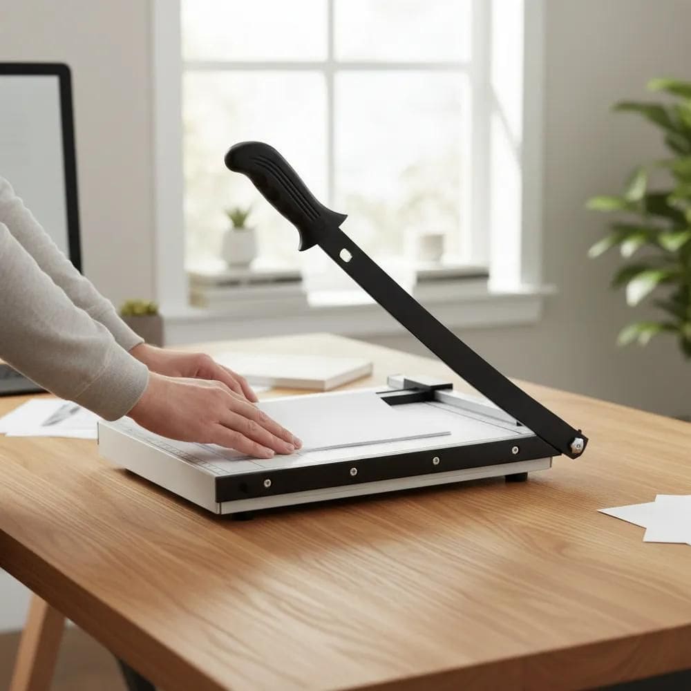 Guilhotina A4 Aço: 12 Folhas Precisão Inigualável