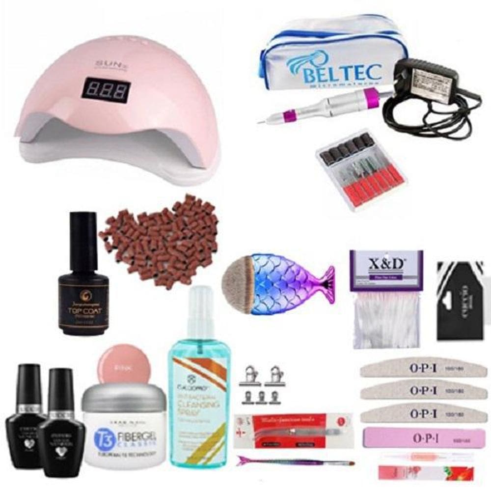 Kit Cuccio Unhas/Fibra Cabine Sun Micromotor Lb50 Bvolt