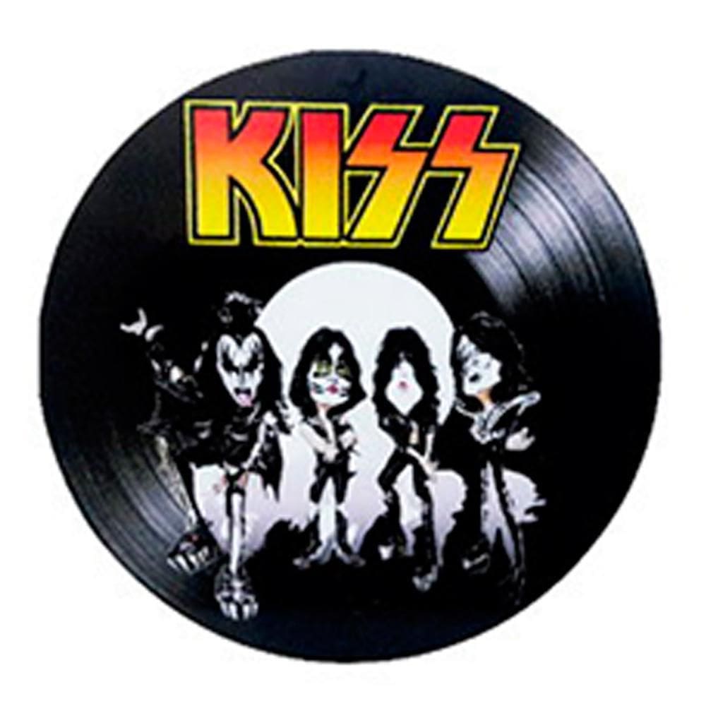 Disco De Vinil Decorativo Em Madeira Star - Banda Kiss
