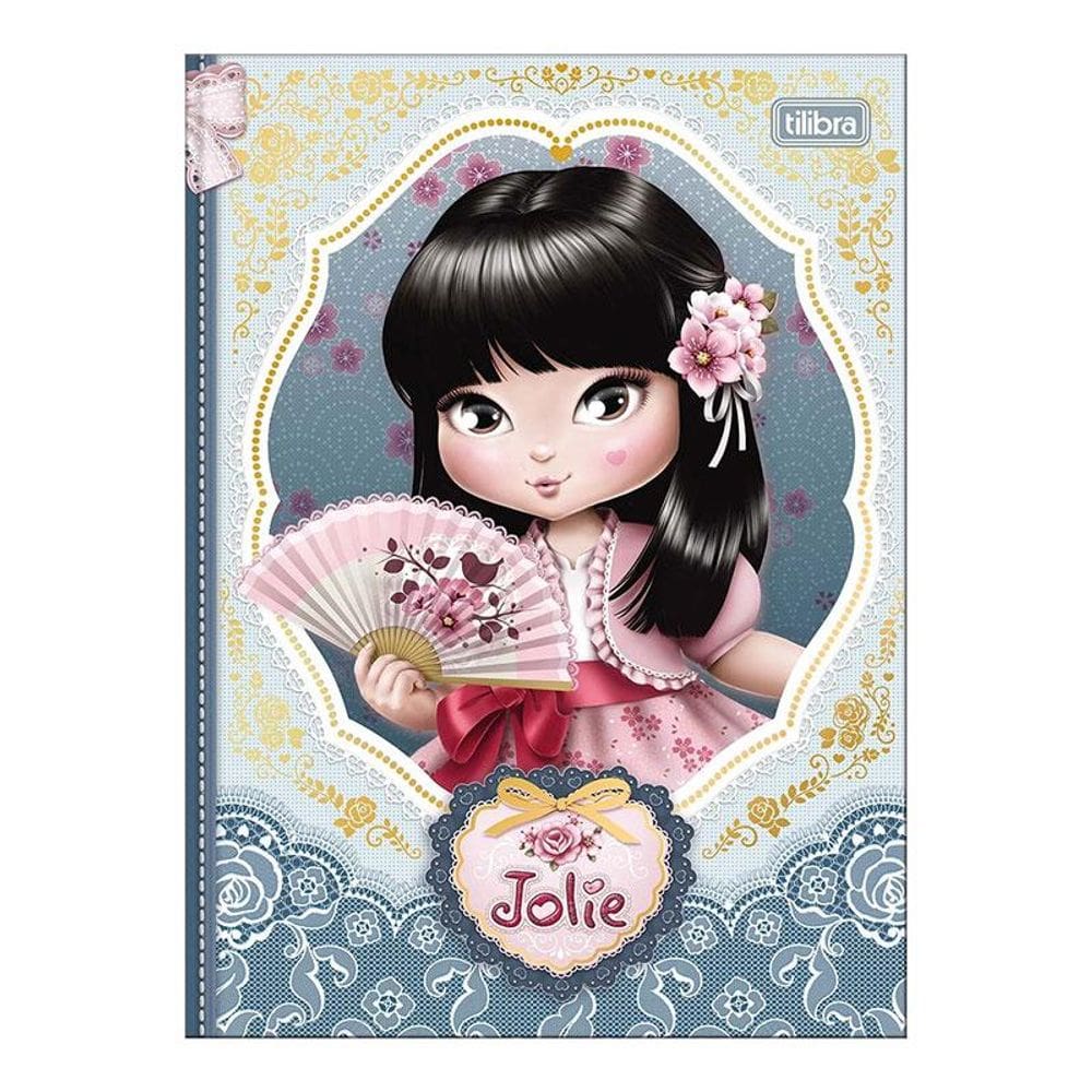 Caderno Colegial Brochura Jolie 80 Folhas Azul - Tilibra
