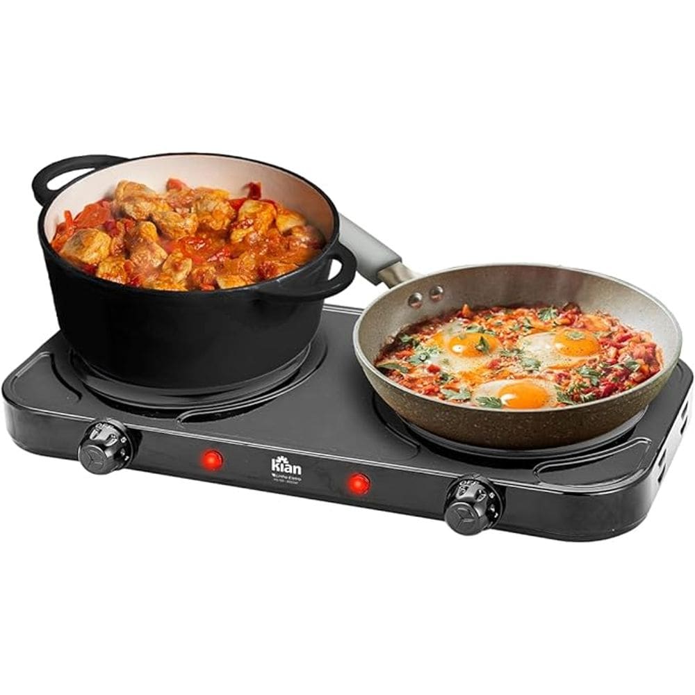 Fogão Elétrico Chapa Dupla 127V Preto FG-101 kain