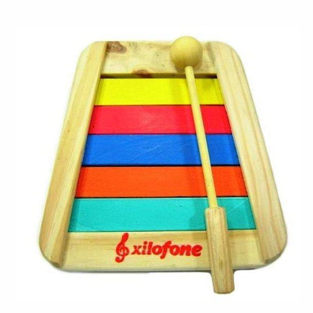 Xilofone Infantil Madeira Pequeno Multicolorido