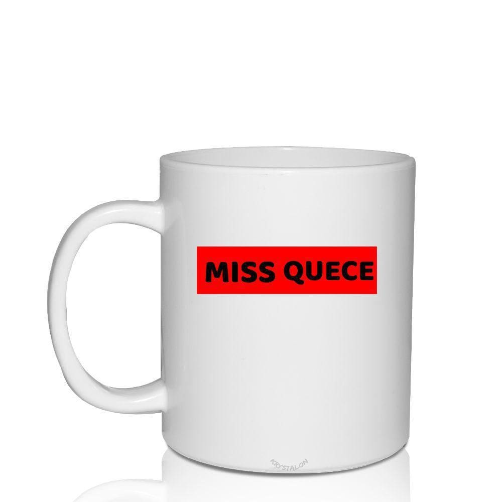 Kit 2 Canecas Brancas Personalizadas Criativas Miss Quece