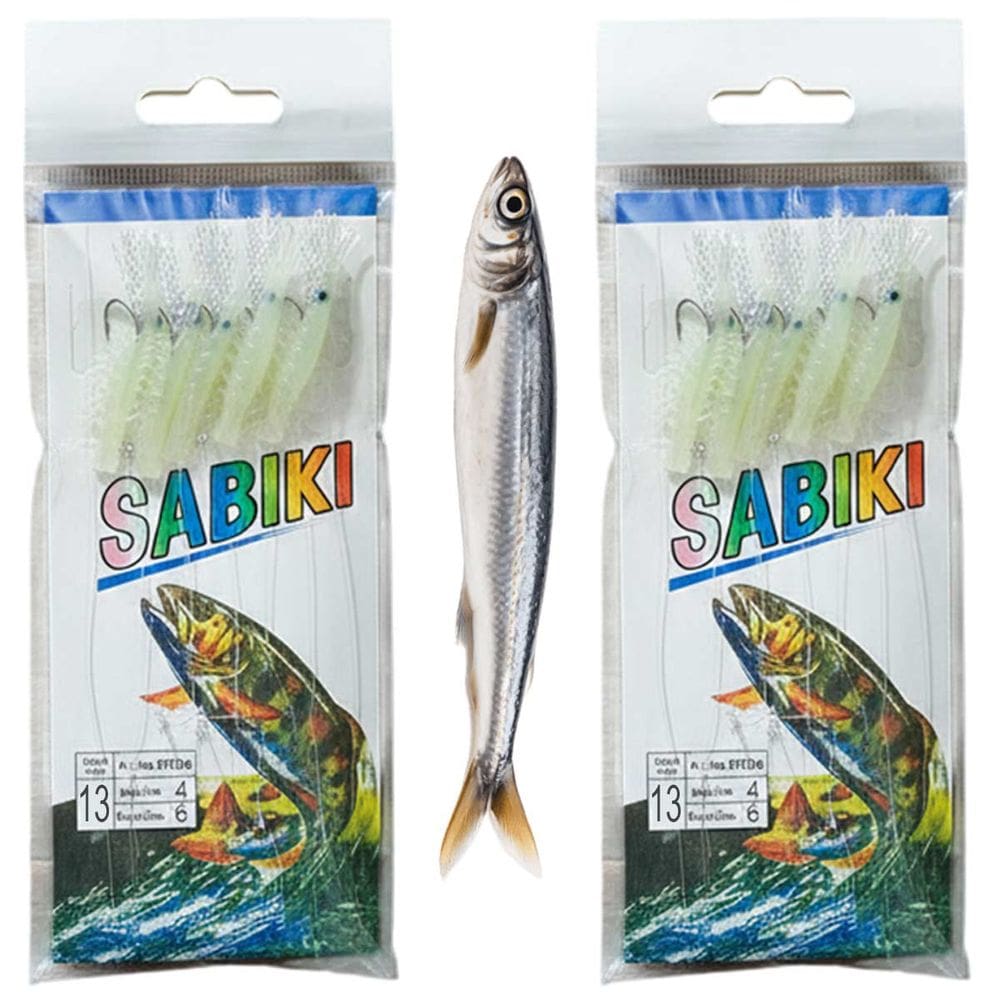 Isca Camarao Sabiki Pesca Artificial Kit 2 Anzol 13 Fluorescente Robalo Lambari Tucunare Pescaria Mar Açude Rio Lago