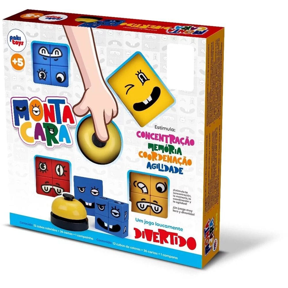 Jogo De Tabuleiro Monta Cara - Paki Toys 1202