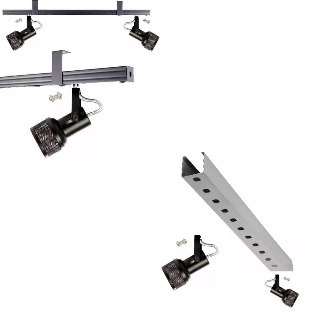 Kit 16Spot Trilho Perfilado Eletro calha Par20 Bulbo OL1