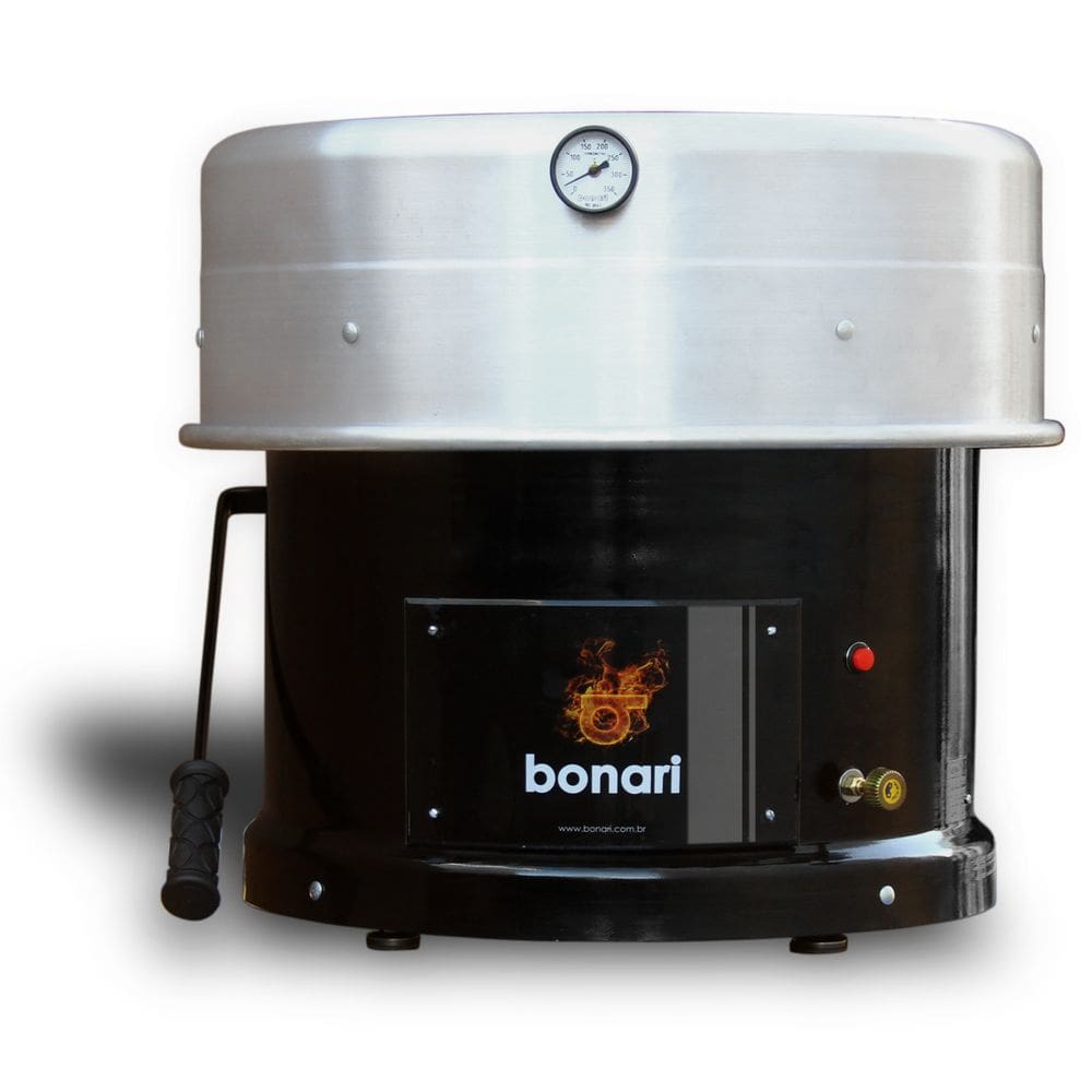 Forno De Pizza A Gás Bonari B-350 Alumínio Preto