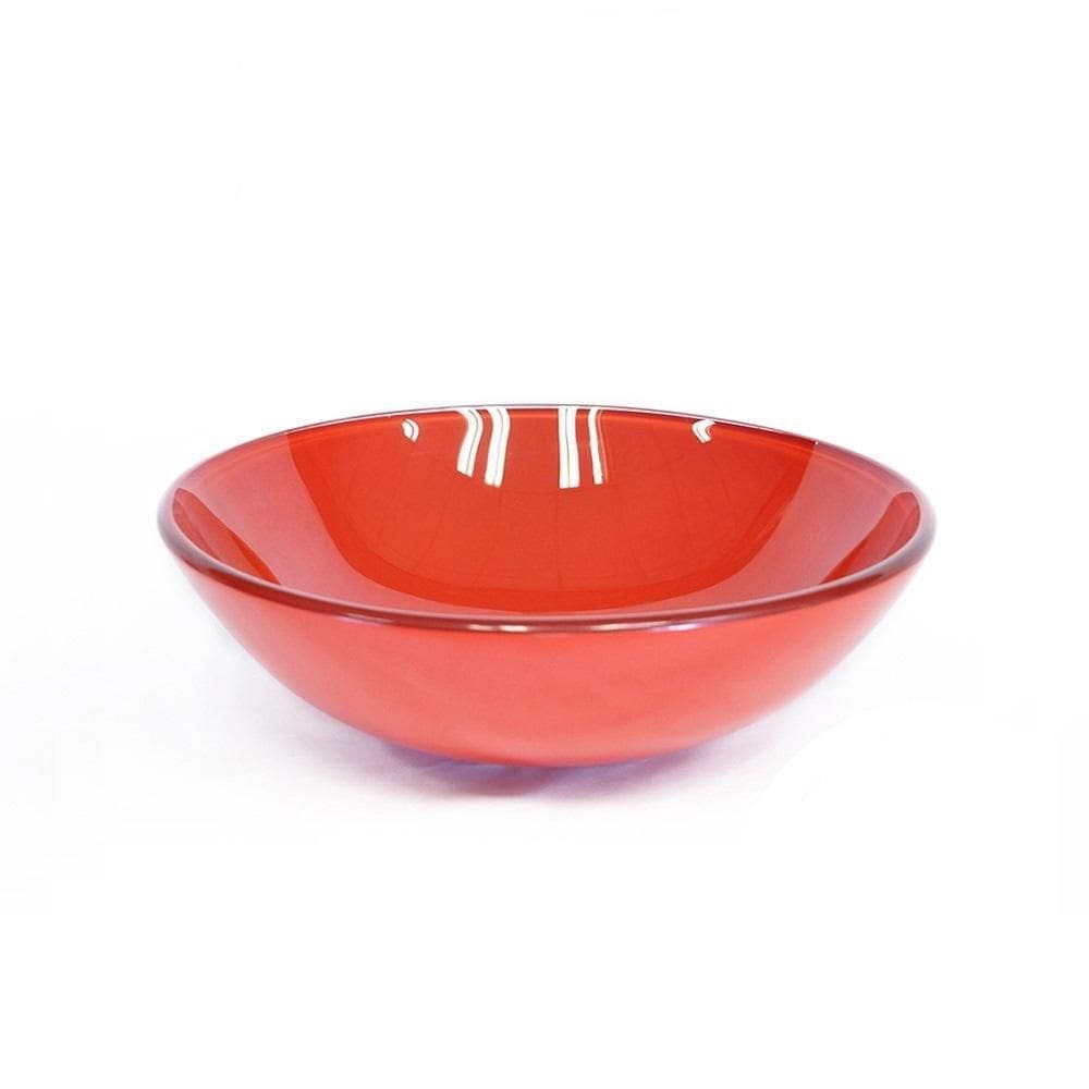 Cuba De Vidro Redonda 31Cm Vermelho Ferrari