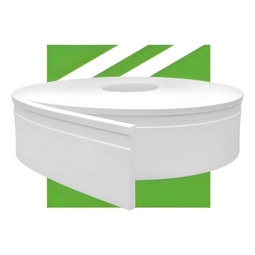 Rodapé Eva Flexível Branco 10Cm Autocolante 2,5M