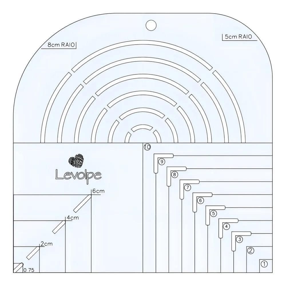 Régua Patchwork Levolpe 20Cm: Canto Perfeito
