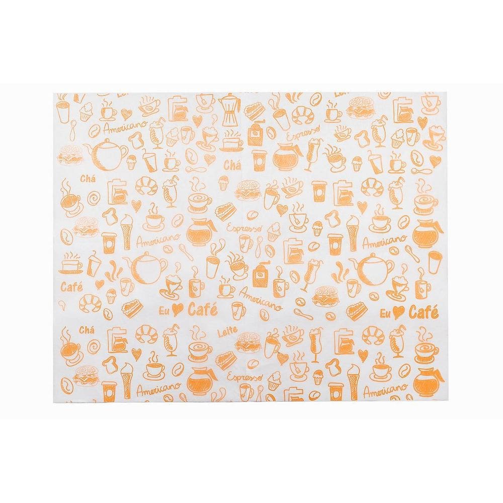 Papel Para Frios 30X38 Estampa Laranja 250 Folhas