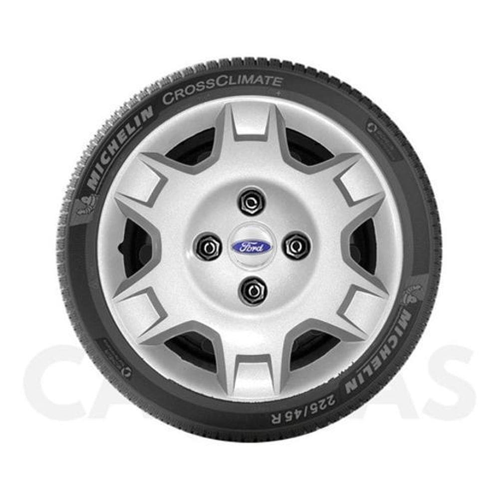 Kit 4 Calotas Ford Ka Fiesta Aro 13 Com Emblema 046Cb