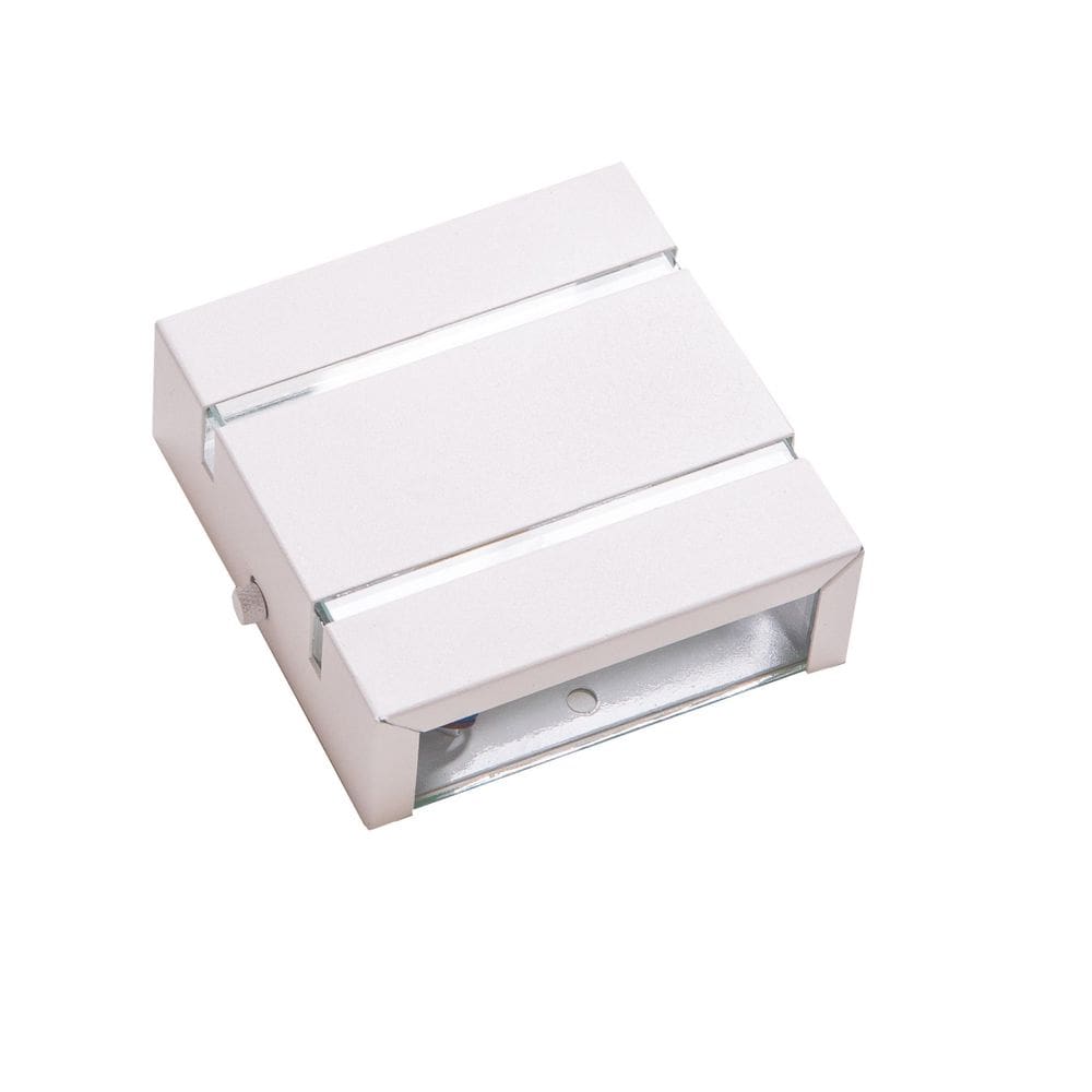 Arandela Externa De Parede 2 Focos E 2 Frisos Branca Ar1112