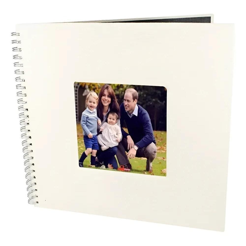 Álbum Scrapbook & Assinaturas Pretas: M Branco Perolado