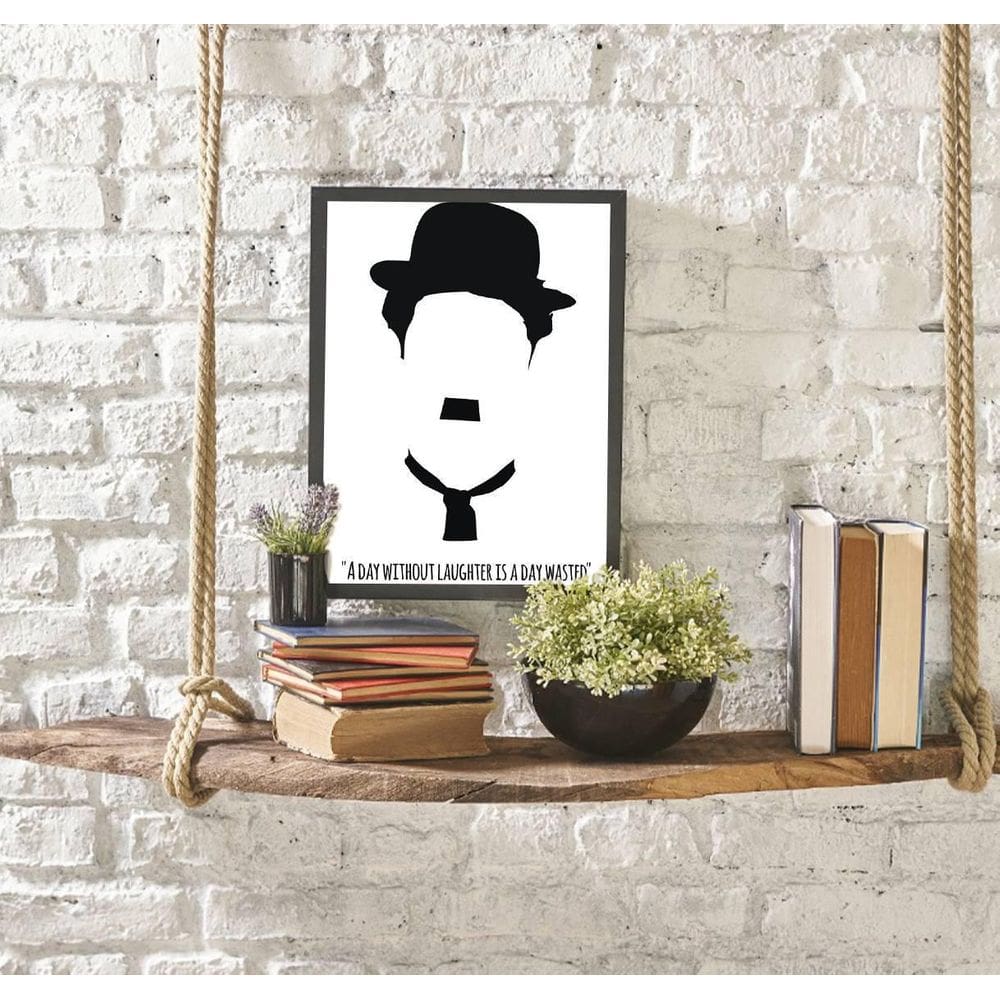Quadro Decorativo Silhueta Charlie Chaplin