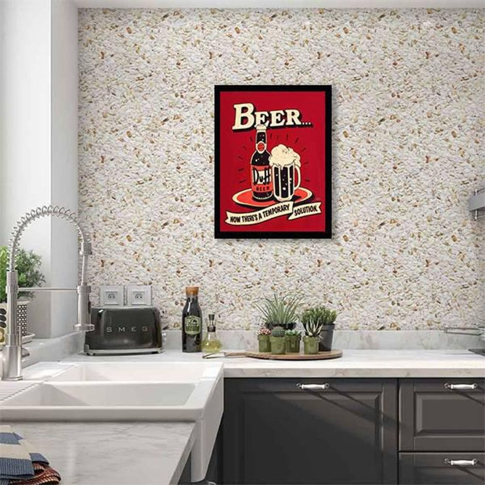 Quadro Decorativo Duff Beer Temporary Solution