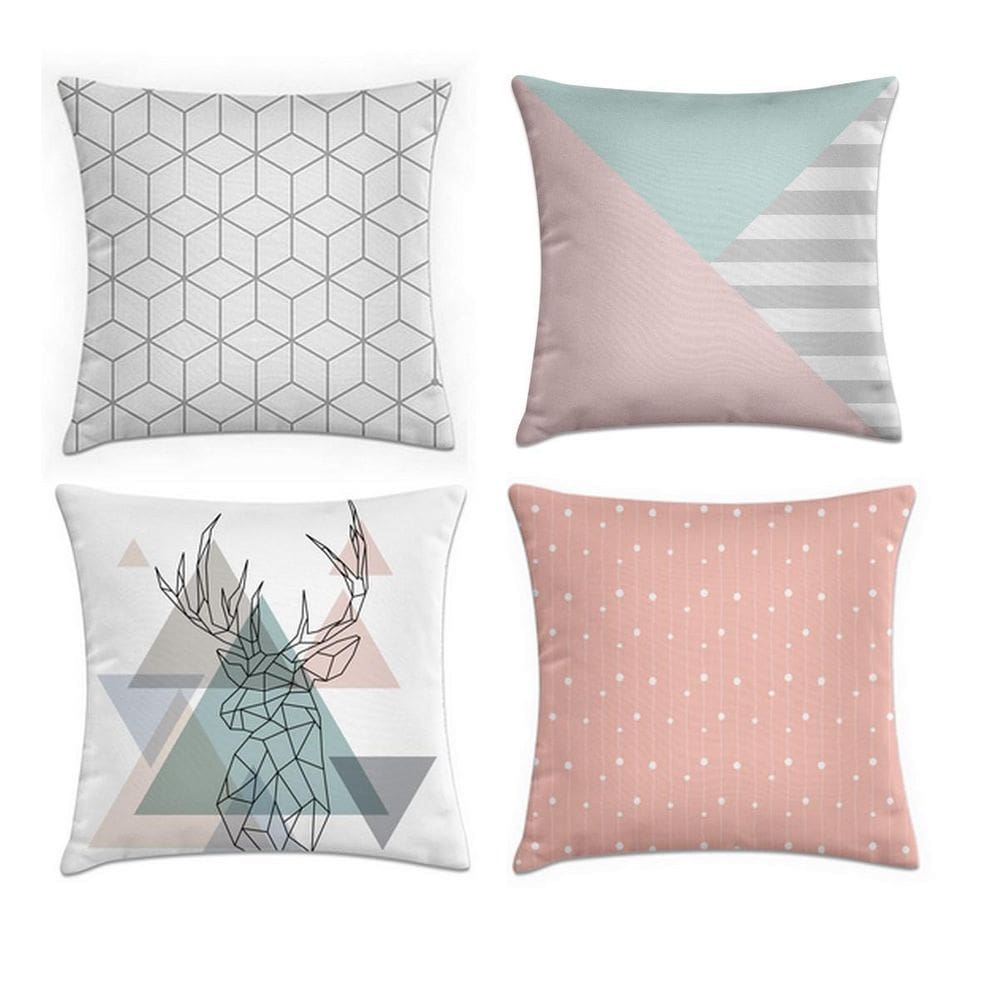Kit 4 Capas De Almofadas Escandinavo 45X45