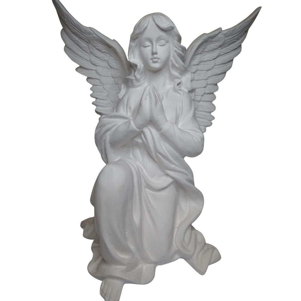 Imagem Anjo Da Guarda 30Cm - Gesso Branco