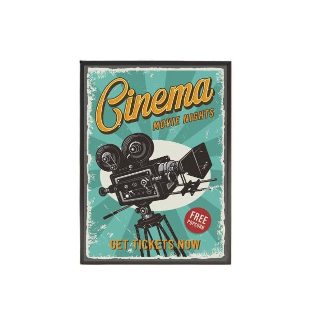 Quadro Decorativo Cinema Retrô 20X30Cm