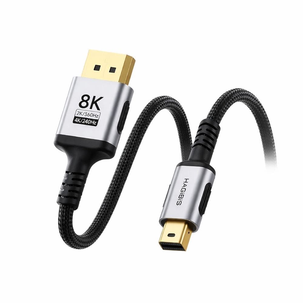 Cabo Hagibis 8K Mini DP para DP 14 Bidirecional 324 Gbps 3 Metros