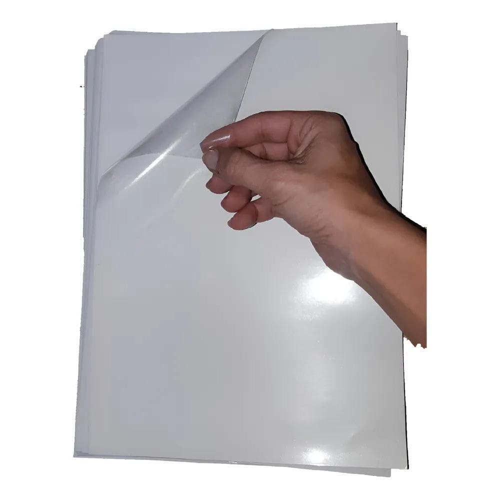 Adesivo Vinil Transparente A4 Para Laser 10Fls Resistente