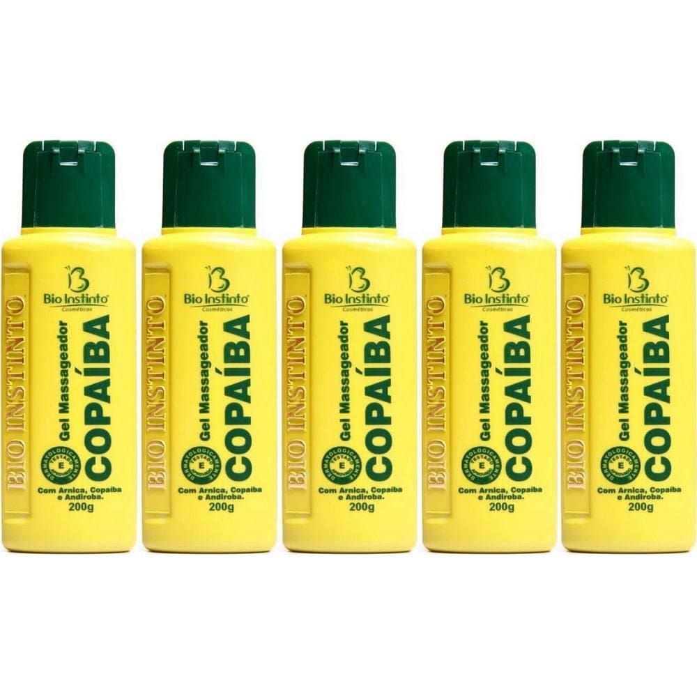 Kit Com 5 Gel Copaíba Bio Instinto Com Arnica, Copaiba