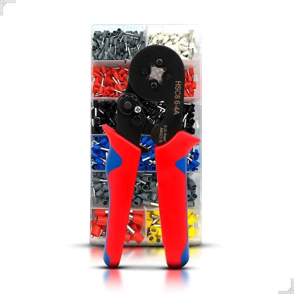 Kit Alicate Crimp Ilhós 1200 Terminais + Caixa