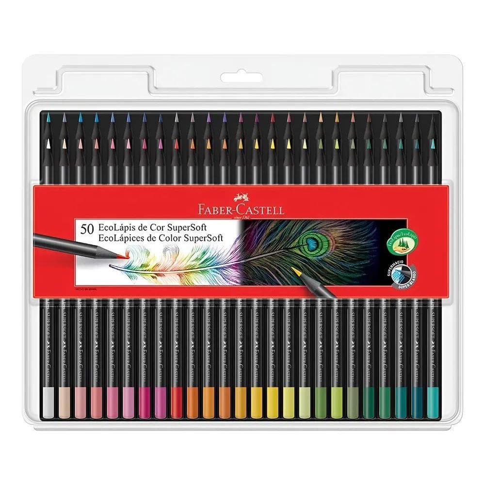 Lápis Cor 50 Cores Faber Castell Supersoft: Arte Viva