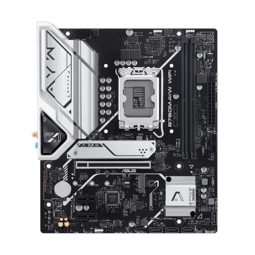 Placa Mãe Gigabyte B760M AYW LGA 1700 - DDR5 - Chipset Intel - Wi-Fi 6 - 2 Slots M.2 - Micro ATX