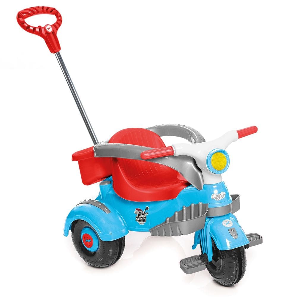 Triciclo Velocita Classic Azul  Calesita  Passeio e Pedal 2 em 1 Até 30kg