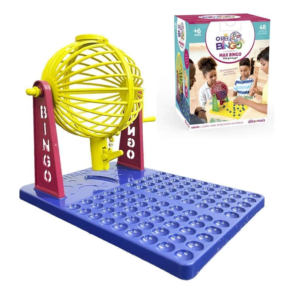 Bingo Roleta Divertido: 48 Cartelas + 90 Bolinhas Jogo Famíl