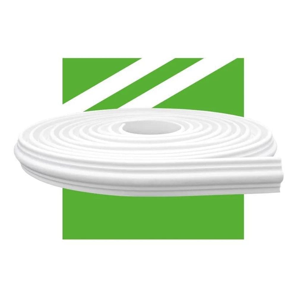 Rodapé Eva Autocolante 3,8Cm Flexível Branco 5M